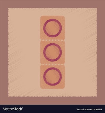 Flat shading style icon condom contraceptive vector image