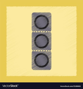 Flat shading style icon condom contraceptive vector image