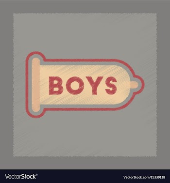 Flat shading style icon condom contraceptive vector image