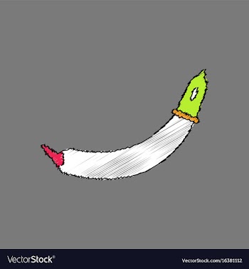 Flat shading style icon condom on banana vector image