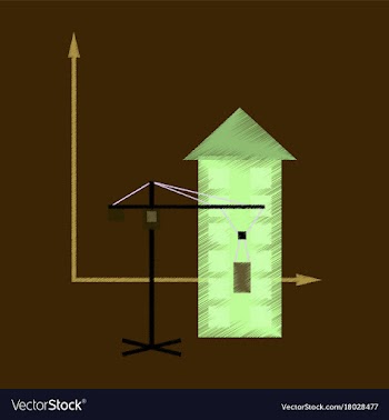 Flat shading style icon construction crane and vector image