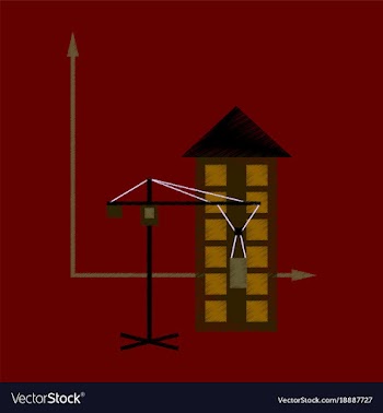 Flat shading style icon construction crane and vector image