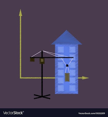 Flat shading style icon construction crane and vector image