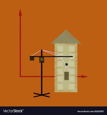 Flat shading style icon construction crane and vector image