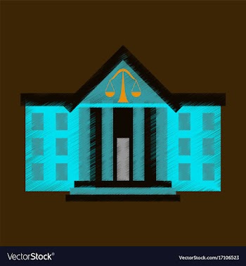 Flat shading style icon courthouse vector image