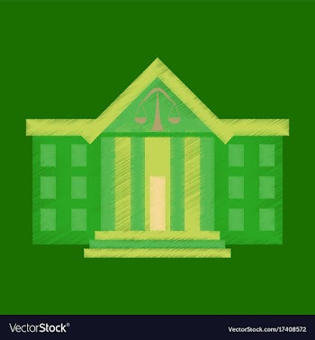 Flat shading style icon courthouse vector image