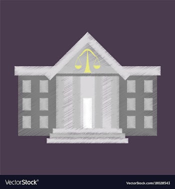 Flat shading style icon courthouse vector image