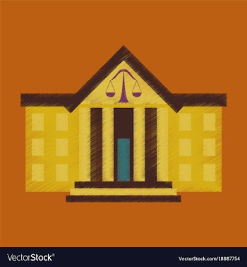Flat shading style icon courthouse vector image