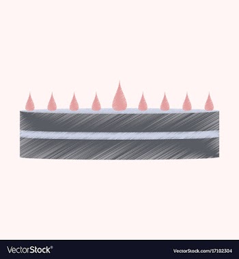Flat shading style icon cream cake vector image