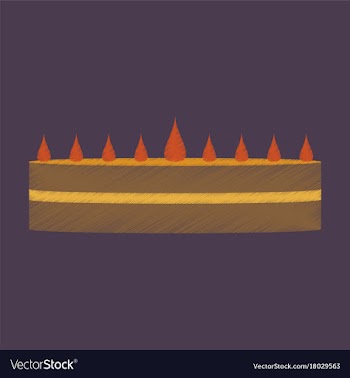 Flat shading style icon cream cake vector image