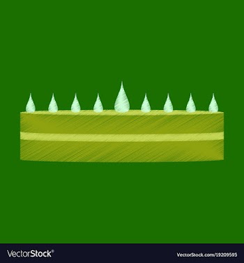 Flat shading style icon cream cake vector image