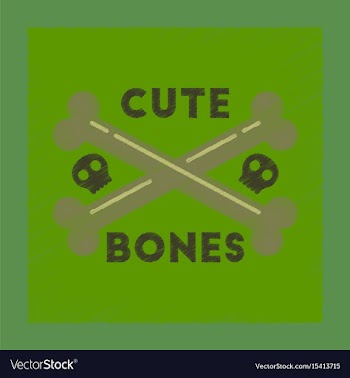 Flat shading style icon cross bones vector image