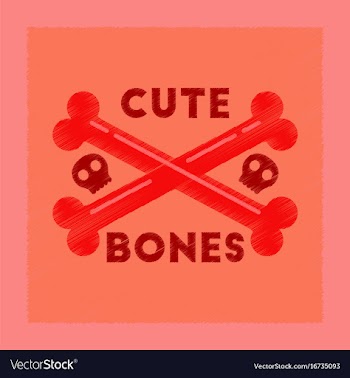 Flat shading style icon cross bones vector image