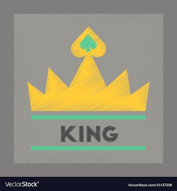 Flat shading style icon crown royal vector image