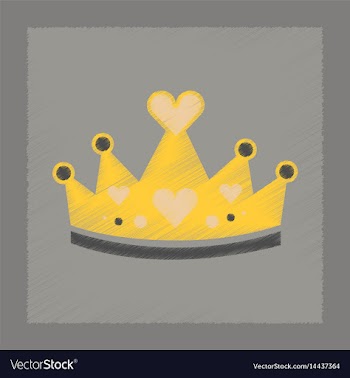 Flat shading style icon crown royal vector image