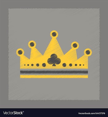 Flat shading style icon crown royal vector image