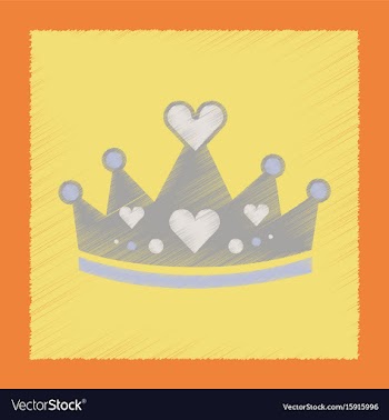 Flat shading style icon crown royal vector image
