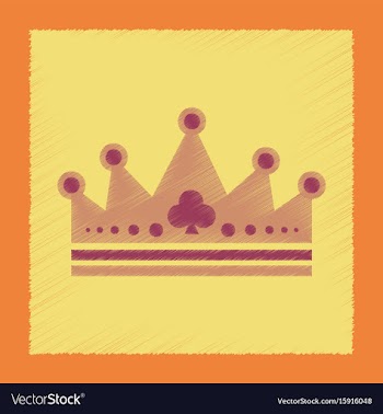Flat shading style icon crown royal vector image