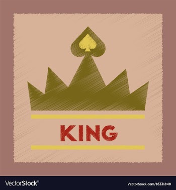 Flat shading style icon crown royal vector image