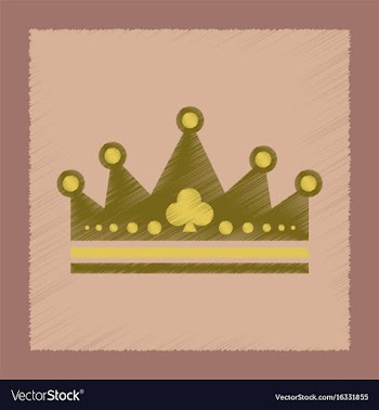 Flat shading style icon crown royal vector image