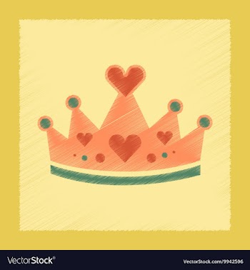 Flat shading style icon crown royal vector image