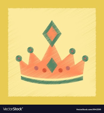Flat shading style icon crown royal vector image