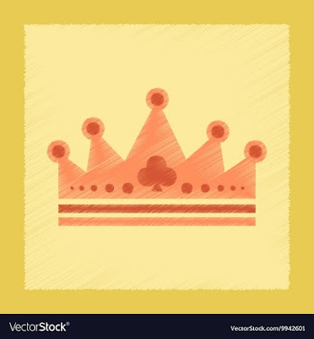 Flat shading style icon crown royal vector image