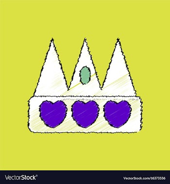 Flat shading style icon crown silhouette vector image