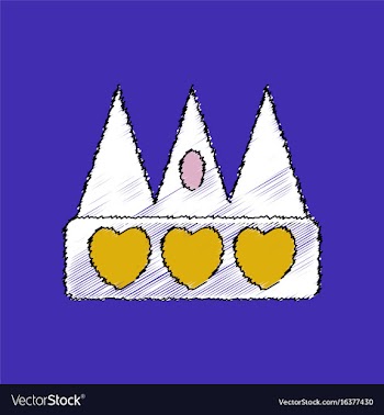 Flat shading style icon crown silhouette vector image