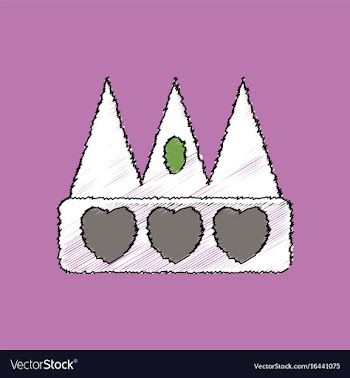 Flat shading style icon crown silhouette vector image