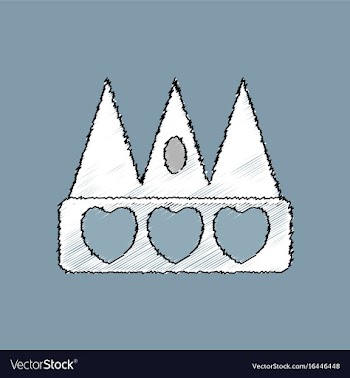 Flat shading style icon crown silhouette vector image