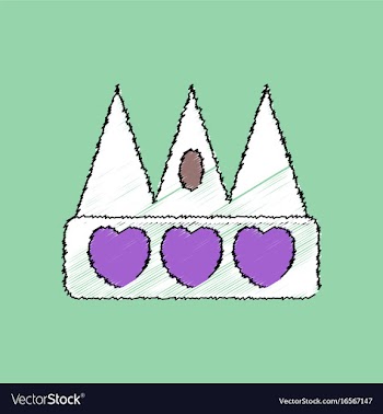 Flat shading style icon crown silhouette vector image