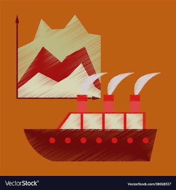 Flat shading style icon cruise ship infographic vector image