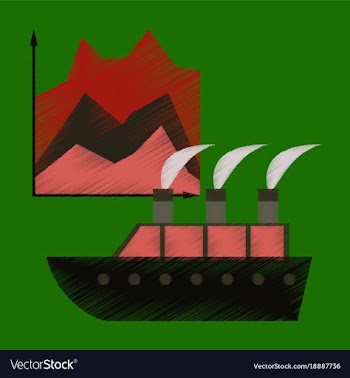 Flat shading style icon cruise ship infographic vector image