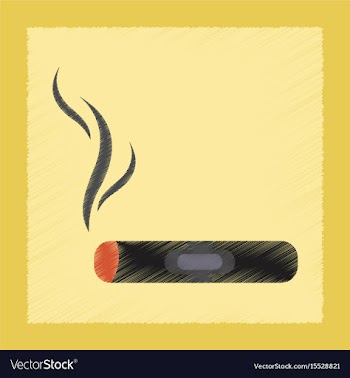 Flat shading style icon cuba cigar vector image