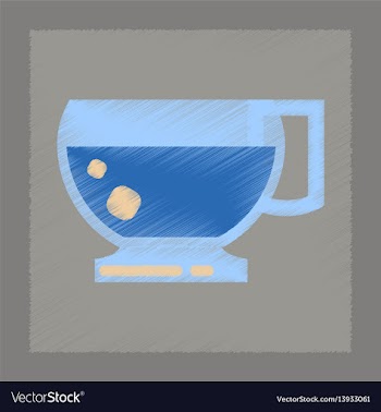 Flat shading style icon cup coffee flavor vector image