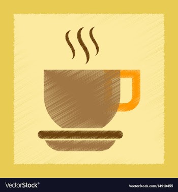 Flat shading style icon cup coffee flavor vector image
