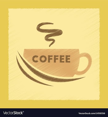 Flat shading style icon cup coffee flavor vector image