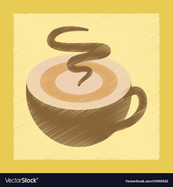 Flat shading style icon cup coffee flavor vector image