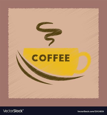 Flat shading style icon cup coffee flavor vector image