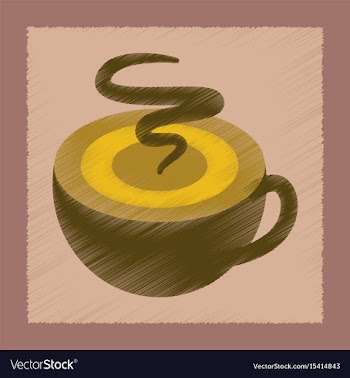 Flat shading style icon cup coffee flavor vector image