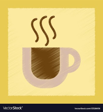 Flat shading style icon cup coffee flavor vector image