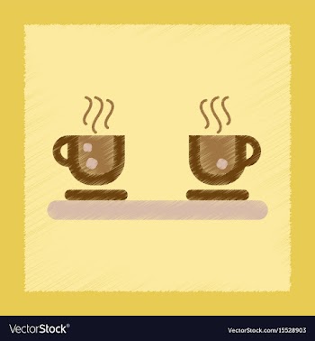 Flat shading style icon cup coffee flavor vector image