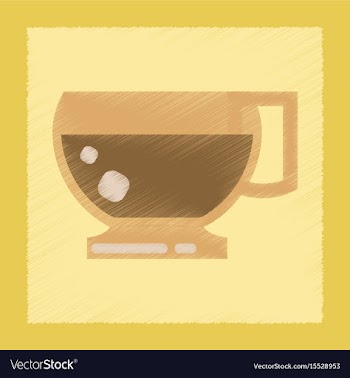 Flat shading style icon cup coffee flavor vector image
