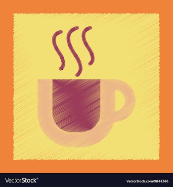 Flat shading style icon cup coffee flavor vector image