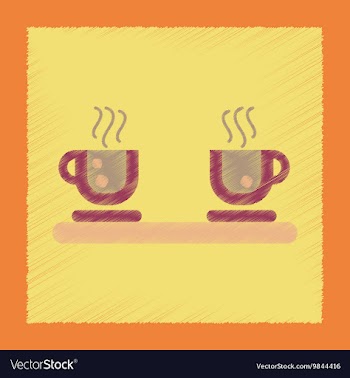 Flat shading style icon cup coffee flavor vector image