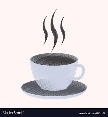 Flat shading style icon cup of coffee vector image