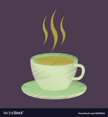 Flat shading style icon cup of coffee vector image