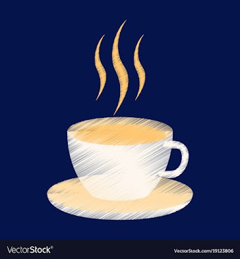 Flat shading style icon cup of coffee vector image