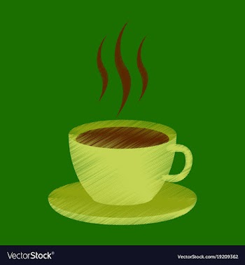 Flat shading style icon cup of coffee vector image